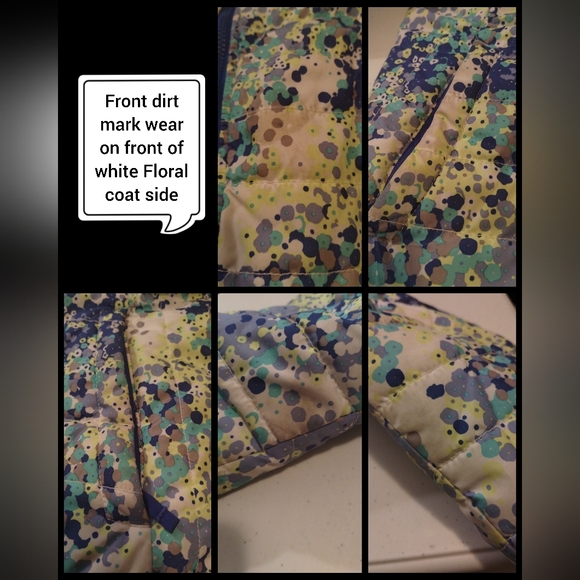 The North Face Reversible Jacket Multicolor Floral/Cobalt Blue Fleece Girls - Picture 12 of 16